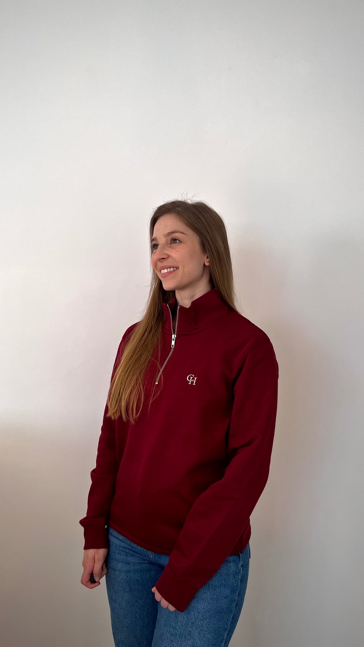 Signature 1/4 Zip - Deep Burgundy