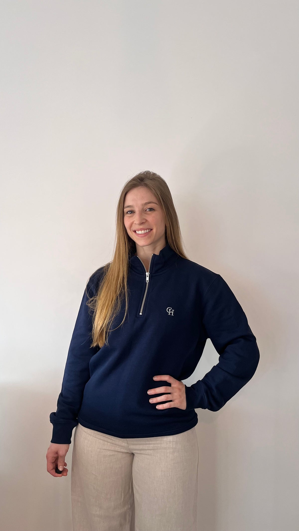 Signature 1/4 Zip - Deep Navy