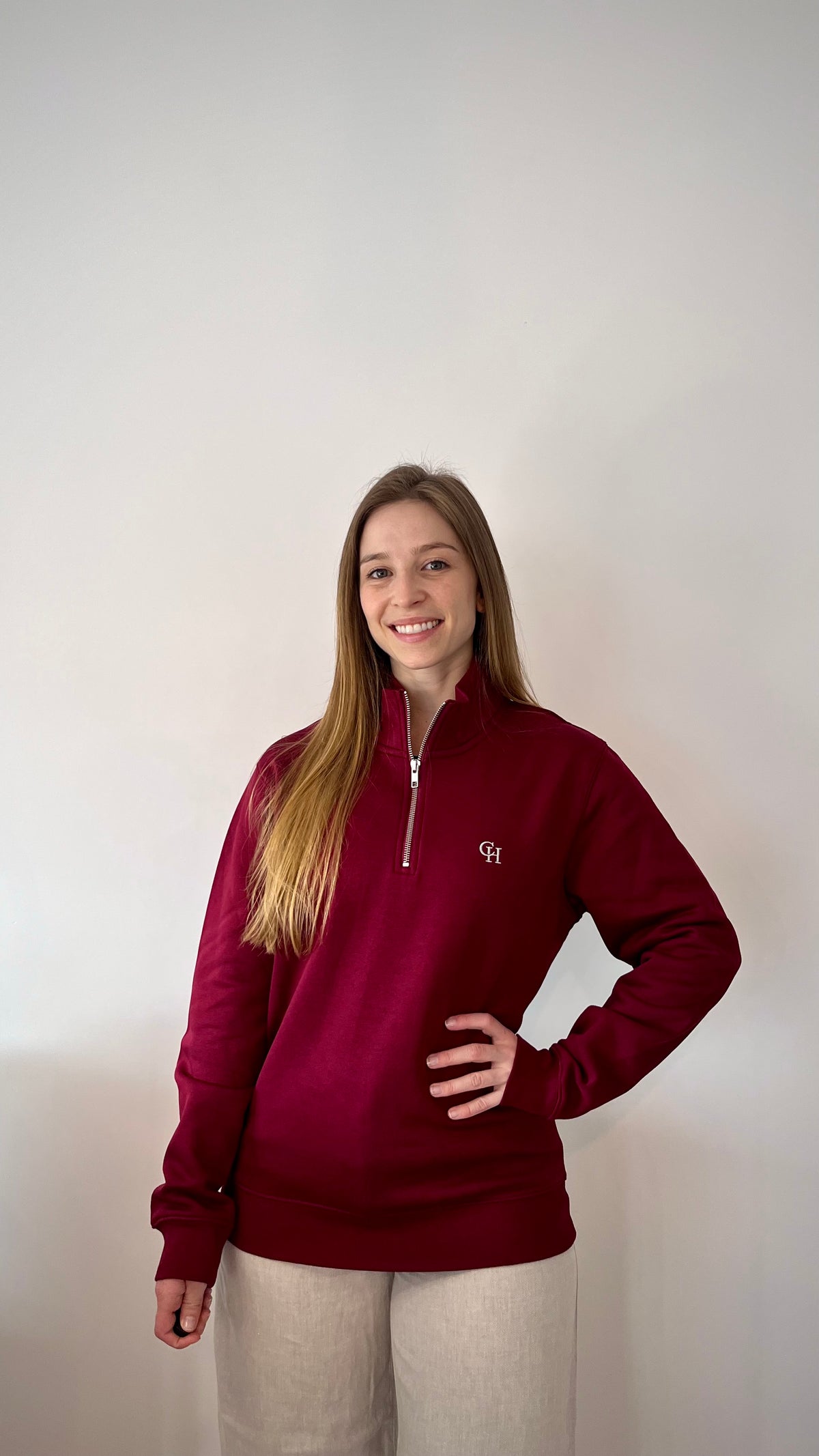 Signature 1/4 Zip - Deep Burgundy