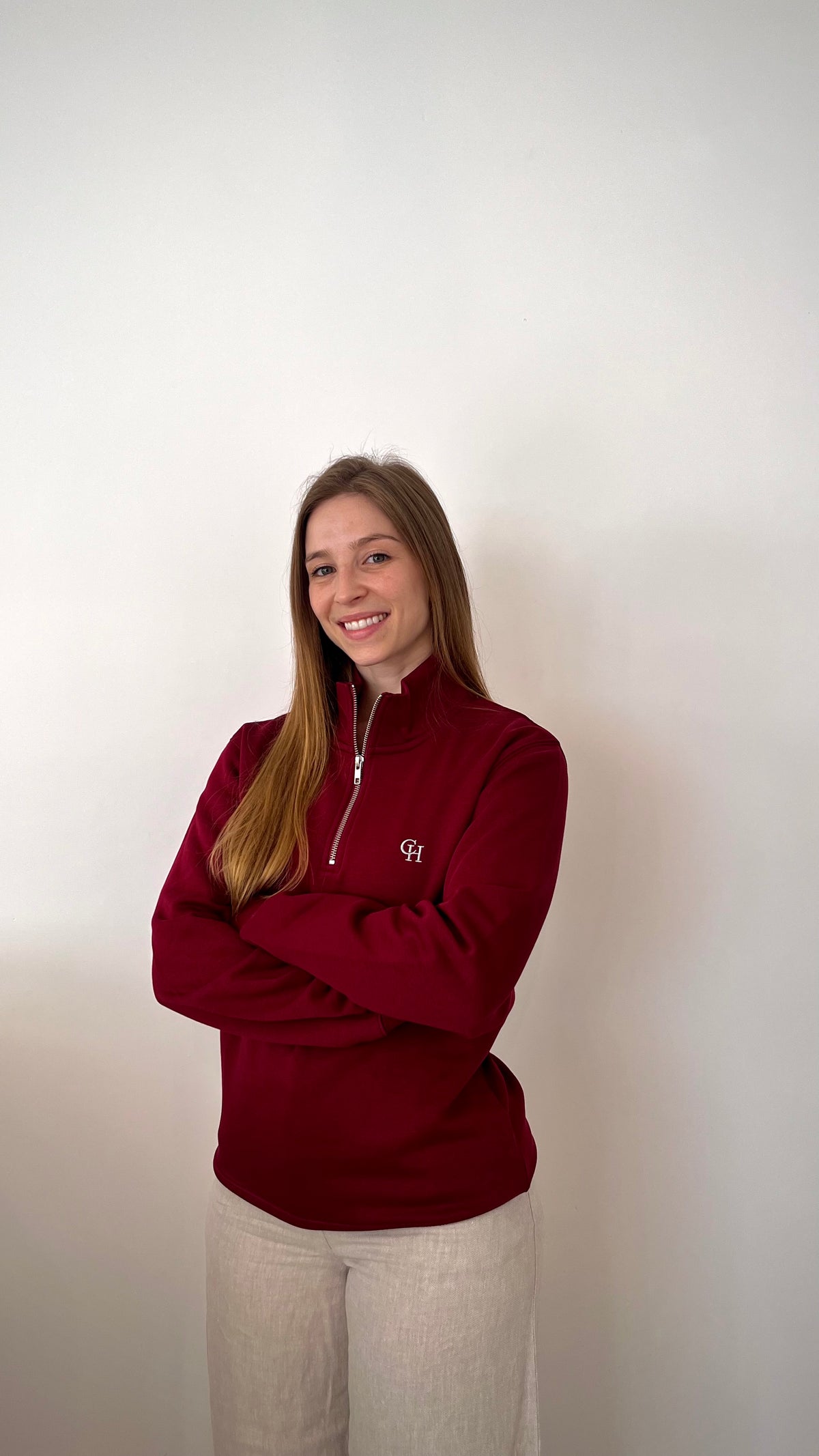 Signature 1/4 Zip - Deep Burgundy