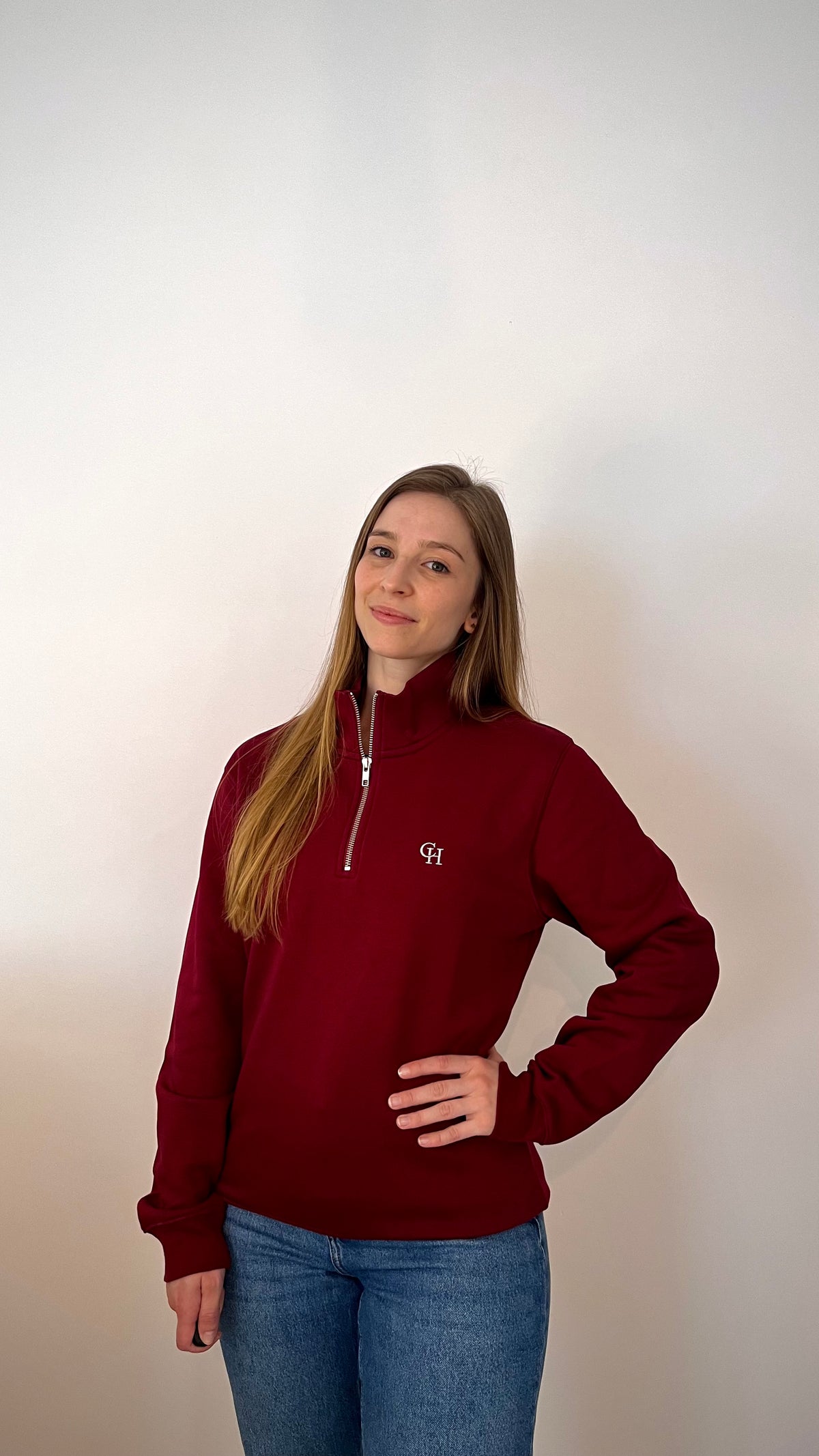 Signature 1/4 Zip - Deep Burgundy