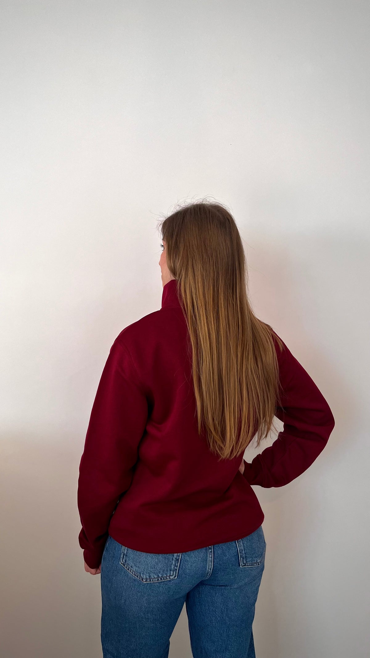 Signature 1/4 Zip - Deep Burgundy
