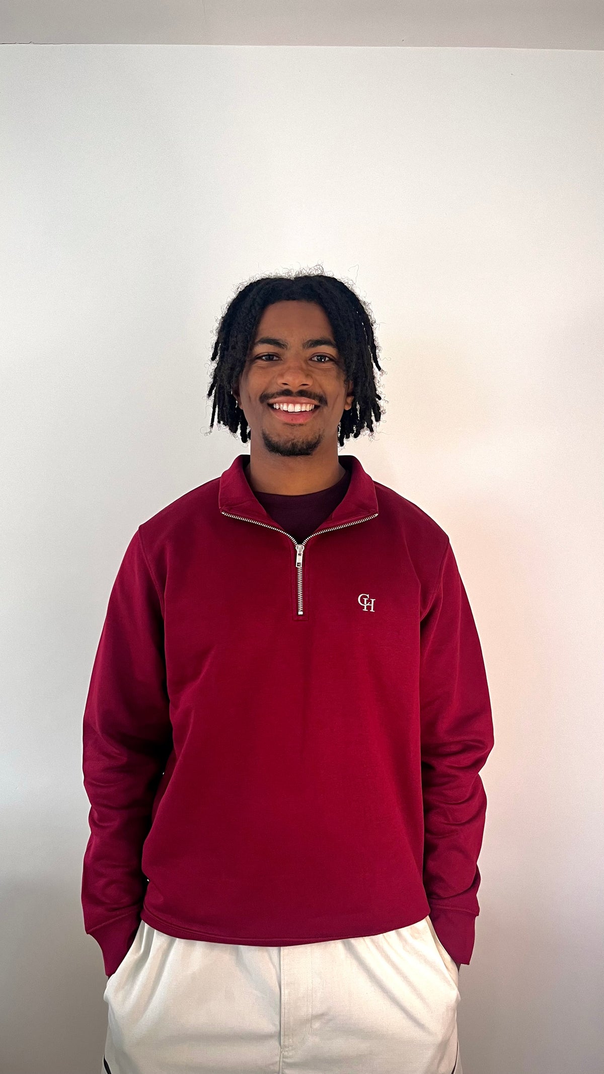 Signature 1/4 Zip - Deep Burgundy