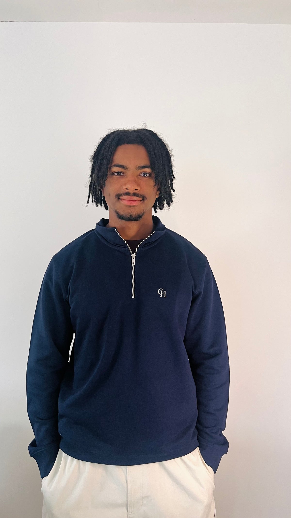 Signature 1/4 Zip - Deep Navy